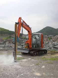 日立6噸挖機改裝杭州西溪土石方工程